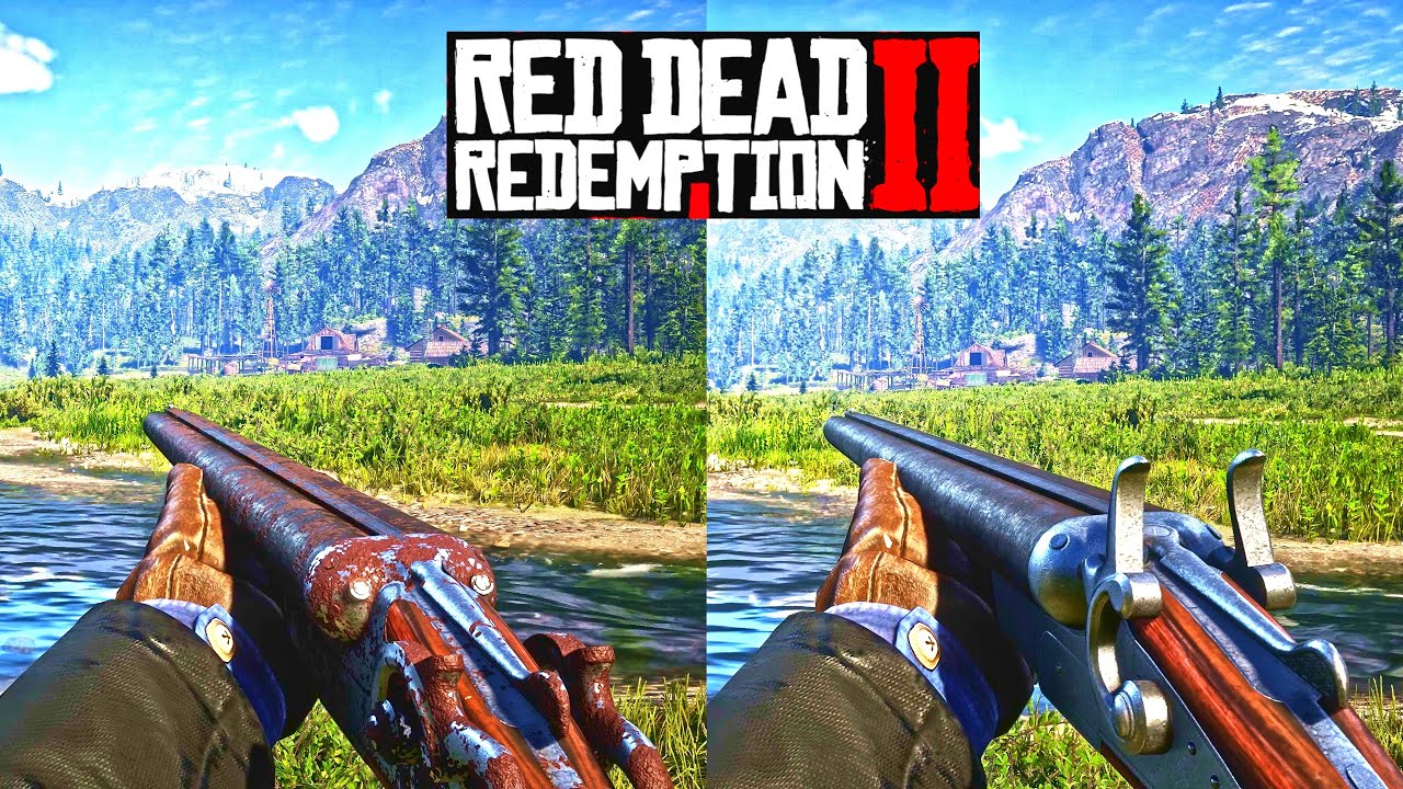 RDR2 - Dirty vs Clean Weapon Comparison | Cleaning Animations, Sounds, Reloads