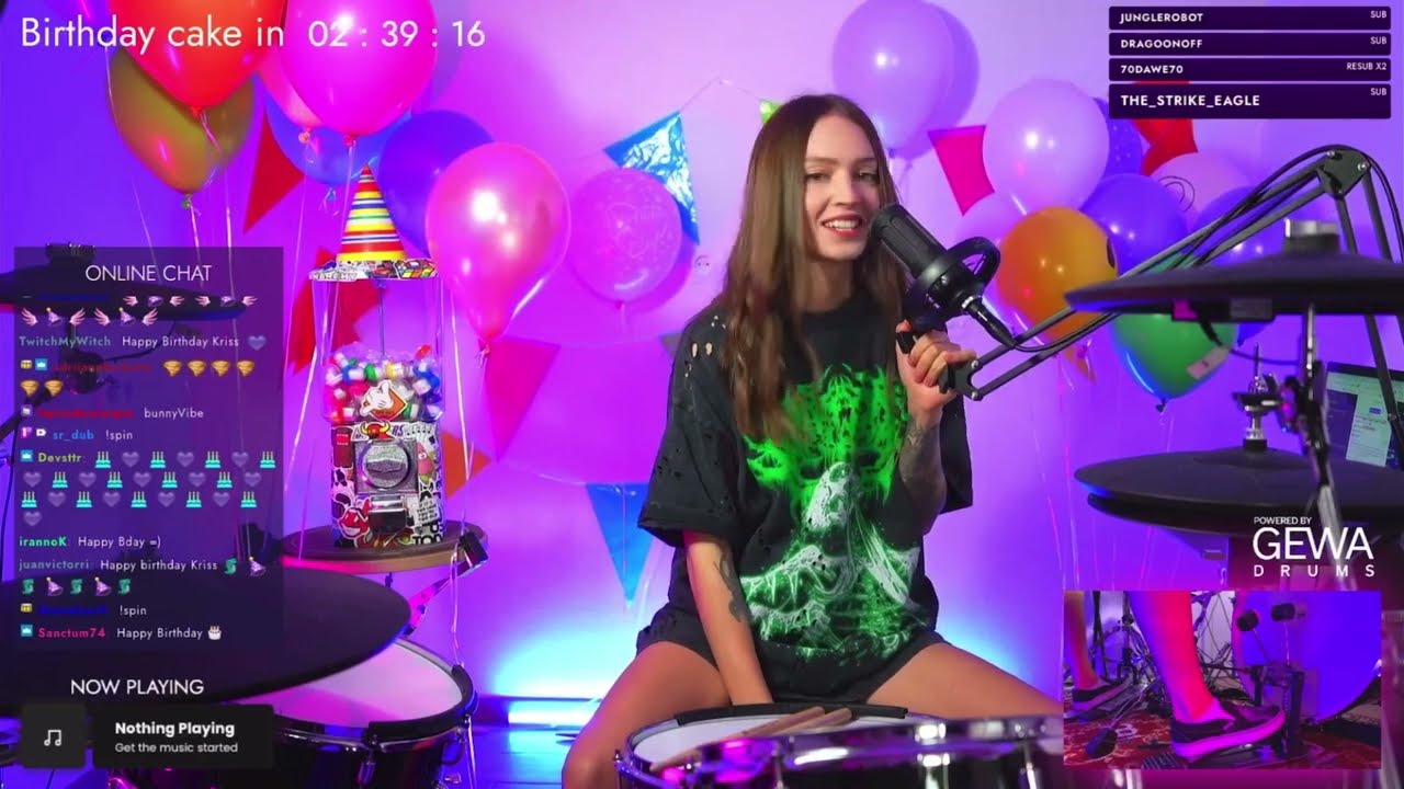@kriss_drummer Twitch Birthday Stream  2023_August_27/28 (theMekanik)