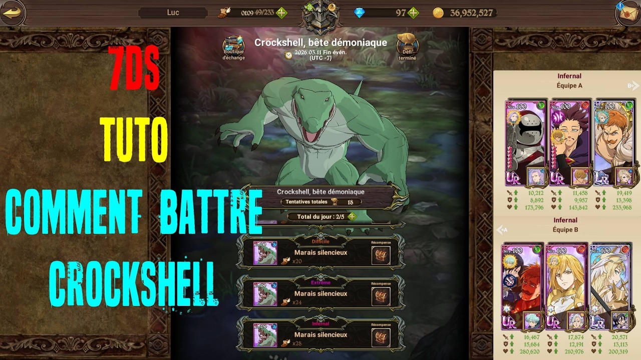 [TUTO]7DS, COMMENT BATTRE CROCKSHELL
