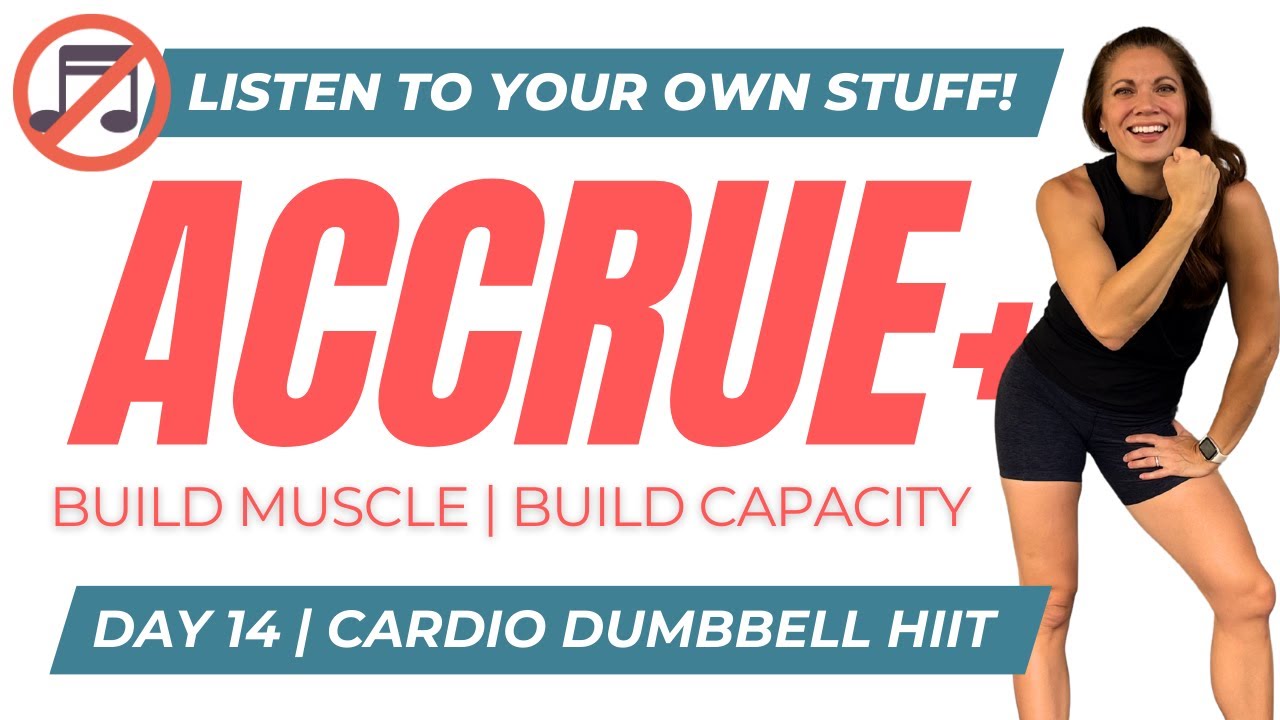 DAY 14 No Music, Only Beeps | 34 Minute DUMBBELL HIIT | 2-MINUTE INTERVALS
