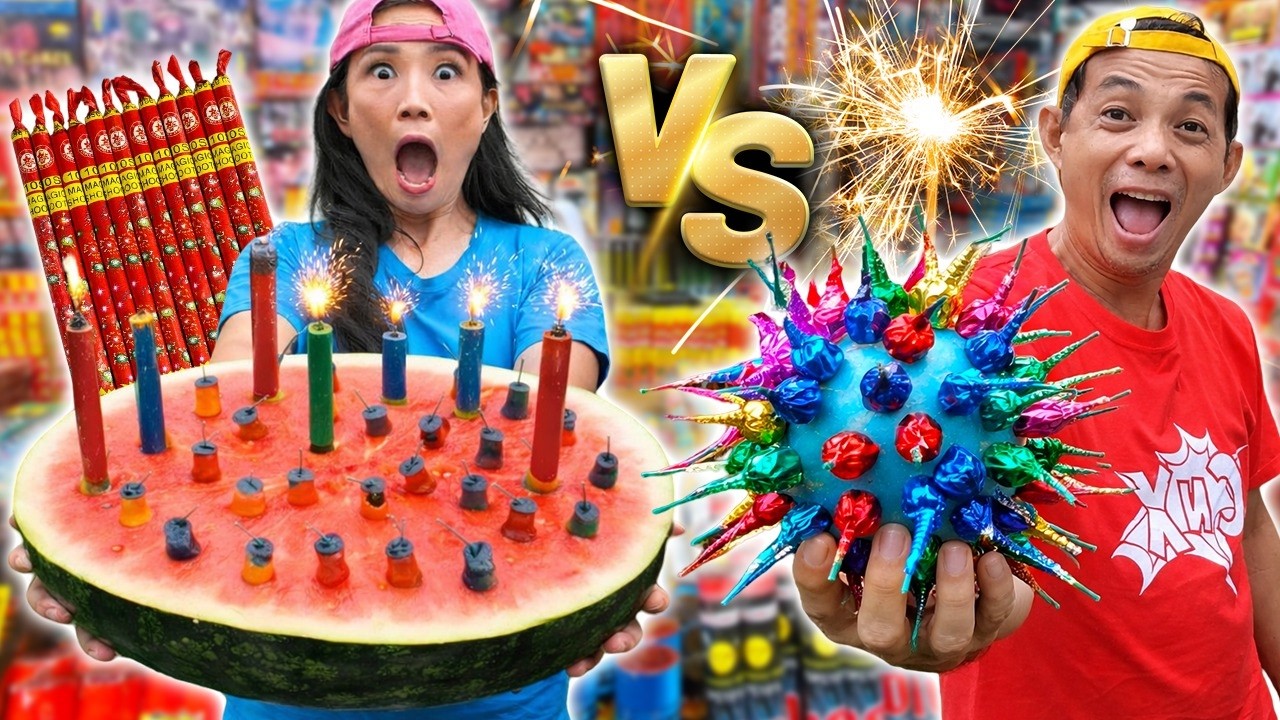 BORONG PETASAN BOLA VS PETASAN SEMANGKA SAMPAI KOSONG ! GARA-GARA BURUNG TERBANG !