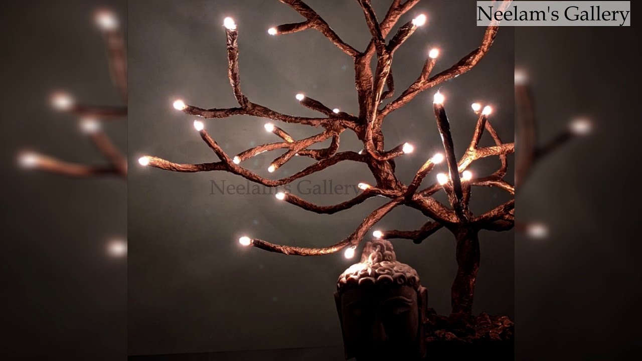 How to make Tree Lamp | Diwali decoration Ideas | DIY Fairy Light Tree | Room Decoration Ideas
