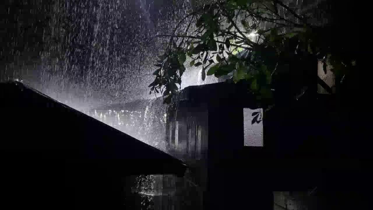Peaceful Night Rain on Tin Roof for Deep Sleep