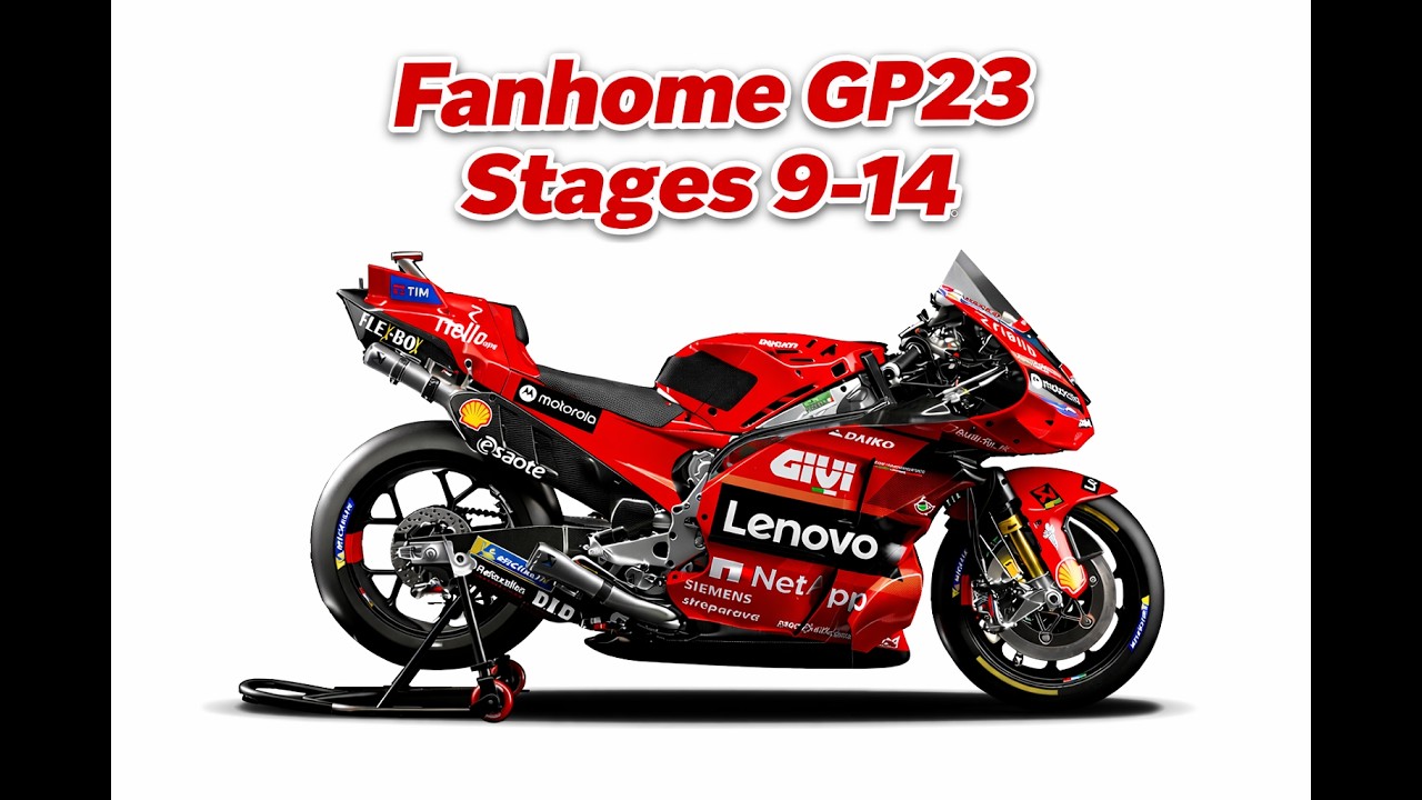 Fanhome Ducati GP 23 Stage 9-14 - Francesco Bagnaia - 1/4 Diecast Engine & Exhaust build
