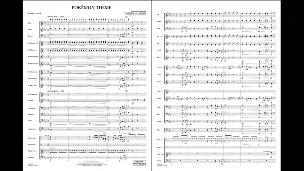 Pok&eacute;mon Theme arranged by Paul Murtha
