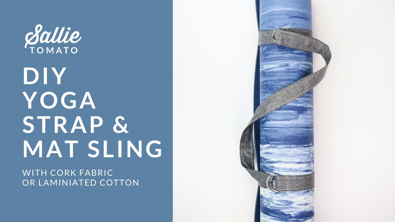 DIY Yoga Strap and Mat Sling Tutorial - Feature Cork Fabric or Laminated Cotton
