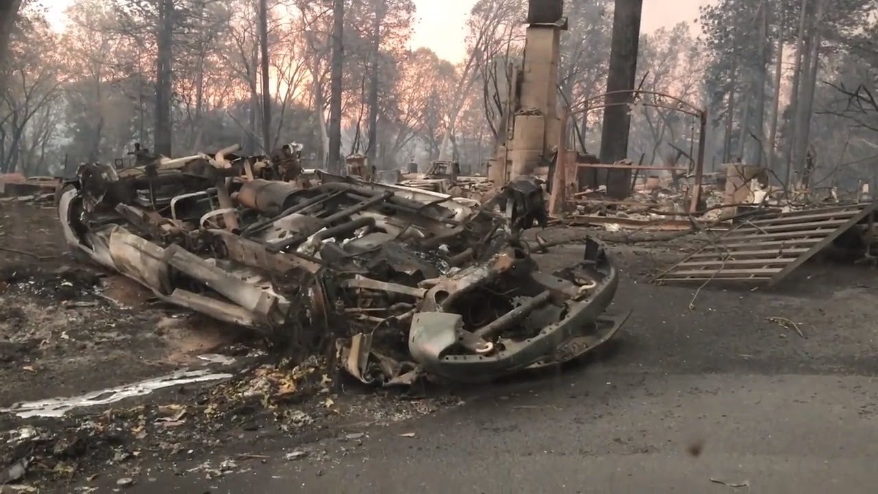 Raw footage of Camp Fire evacuees, devastation in Paradise and abandoned Feather River hospital