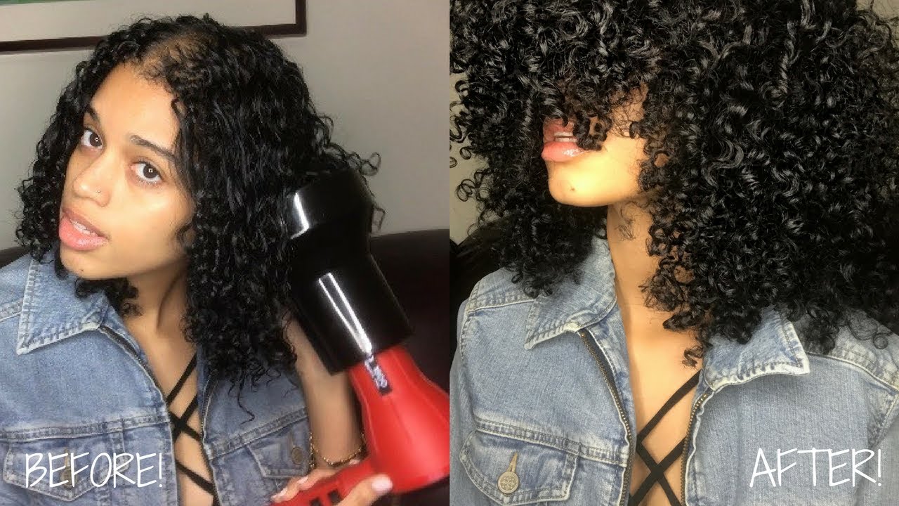 HOW I DIFFUSE MY CURLY HAIR *NO FRIZZ *