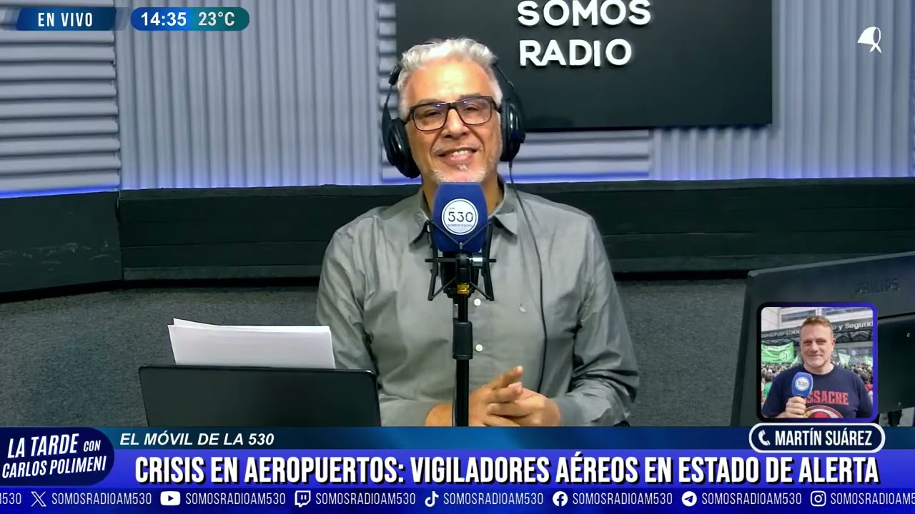 CRISIS en AEROPUERTOS: VIGILADORES A&Eacute;REOS en ESTADO de ALERTA | M&Oacute;VIL de MART&Iacute;N SU&Aacute;REZ - AM 530