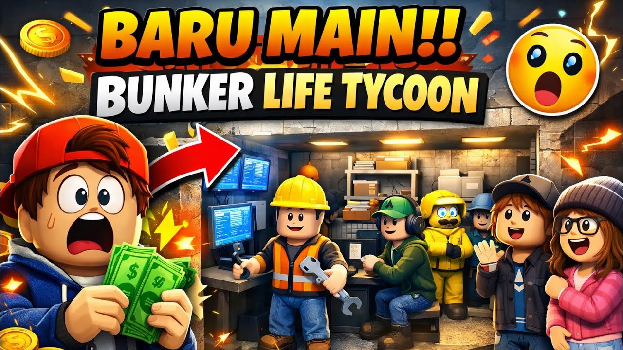 BARU PERTAMA MAIN Bunker Life Tycoon 😱 Langsung Punya PEKERJA & TAMU Datang Ramai! | ROBLOX