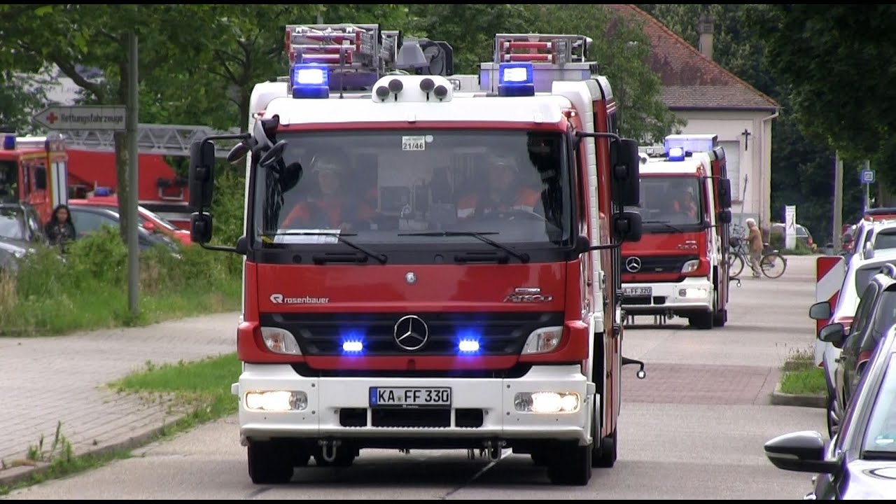 [Brand im Schulzentrum] Großübung der Jugendfeuerwehren in Karlsruhe-Neureut | 50-jähriges Jubiläum
