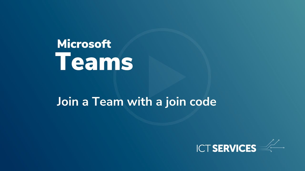 Microsoft Teams - Join a Team with a join code