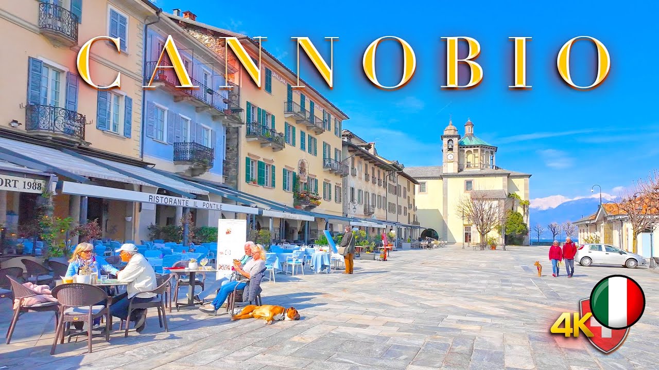 ITALY CANNOBIO 🇮🇹 15 km from SWITZERLAND ASCONA The walk in the picturesque authentic Italian town
