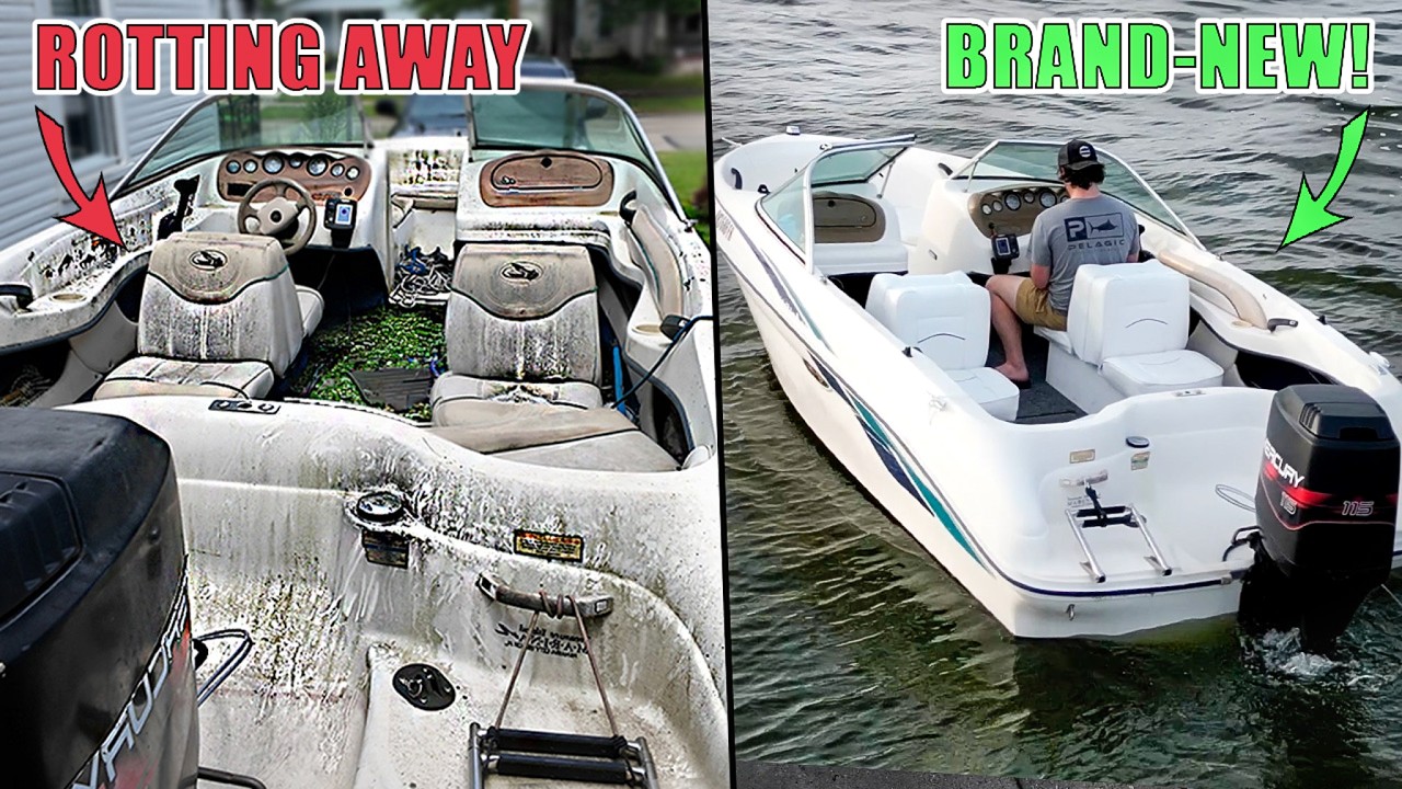 Making the World's most DISGUSTING Boat look New! (Full Fix and Flip)