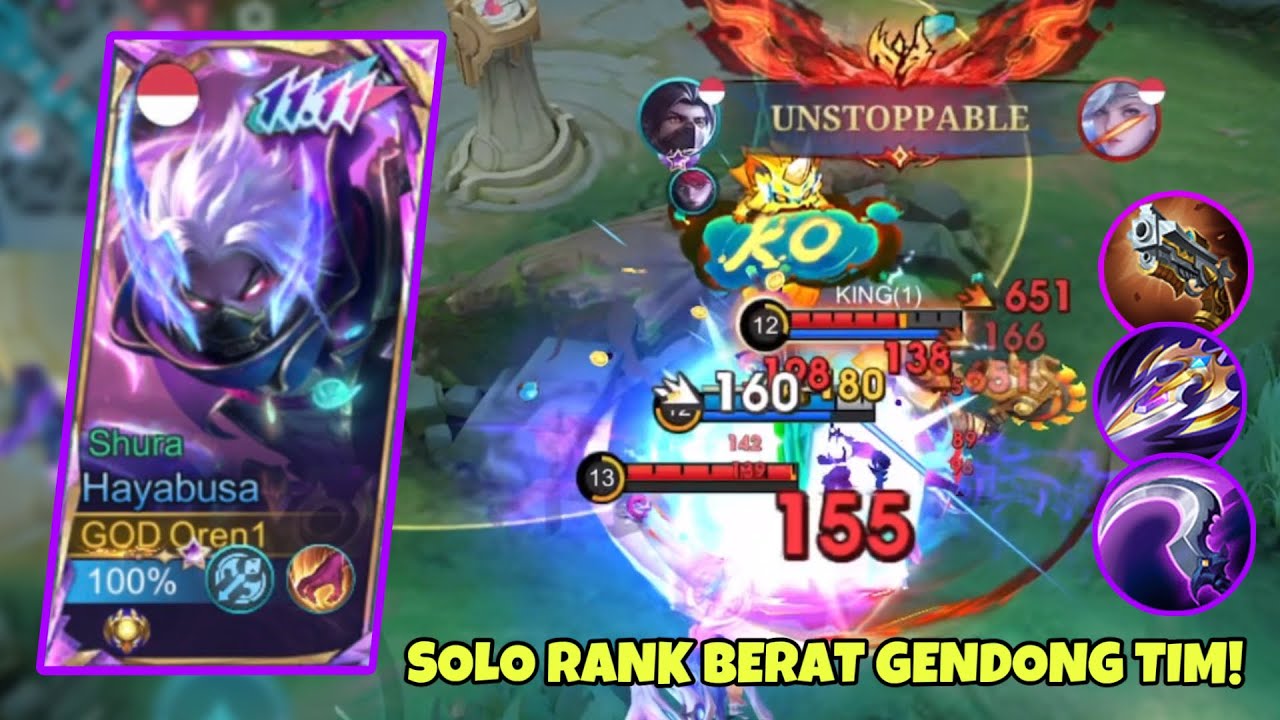 MACAM MACAM COMBO SKIL HAYABUSA TERBARU 2025 - DAMAGENYA SAKIT BANGET - MLBB