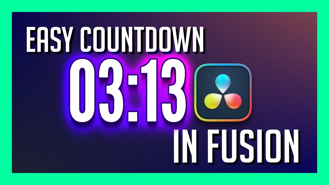 EASY Custom Countdown Timer GFX in DaVinci Resolve (Even if you&rsquo;re bad at Fusion!)