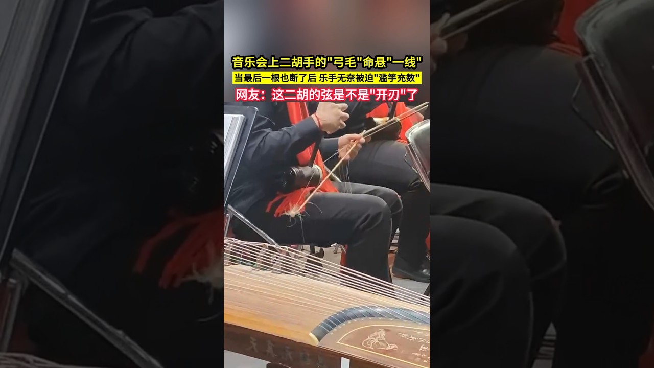 音樂會上二胡手的