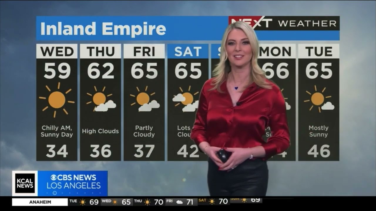 KCAL EVELYN TAFT NEXT WEATHER FORECAST FEBRUARY 14