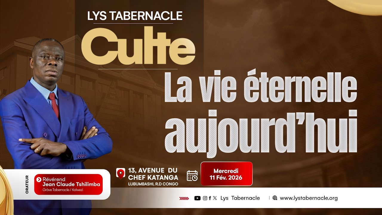 Culte du Mercredi 11 Février 2026 | LA VIE ÉTERNELLE AUJOURD'HUI