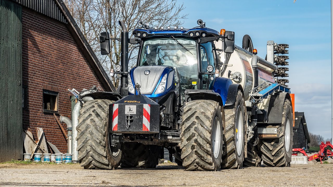 2021 | New Holland T7.230 + Kaweco Double Twin Shift | Slurry injection | Rozeboom