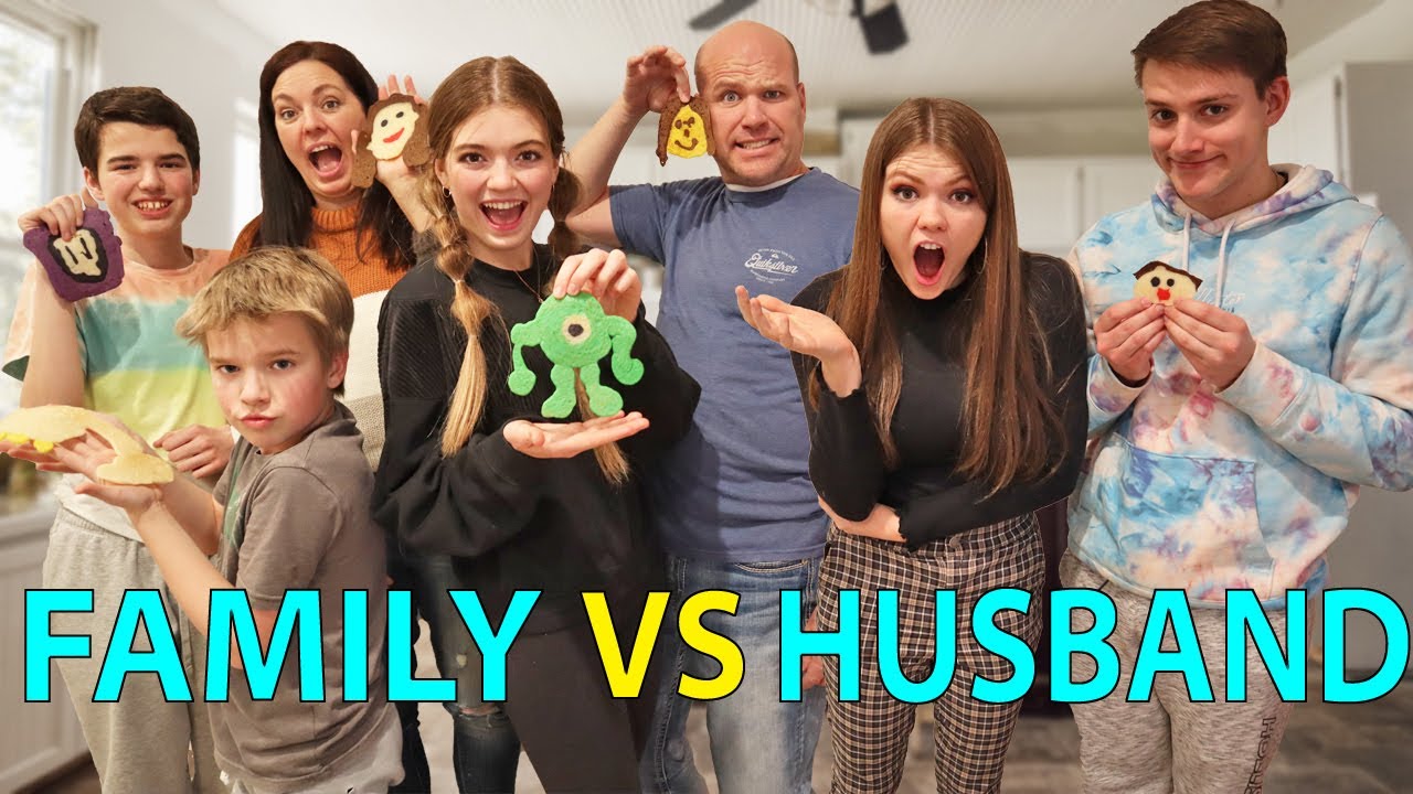 5 Family Members vs 1 Husband Pancake Art Challenge!