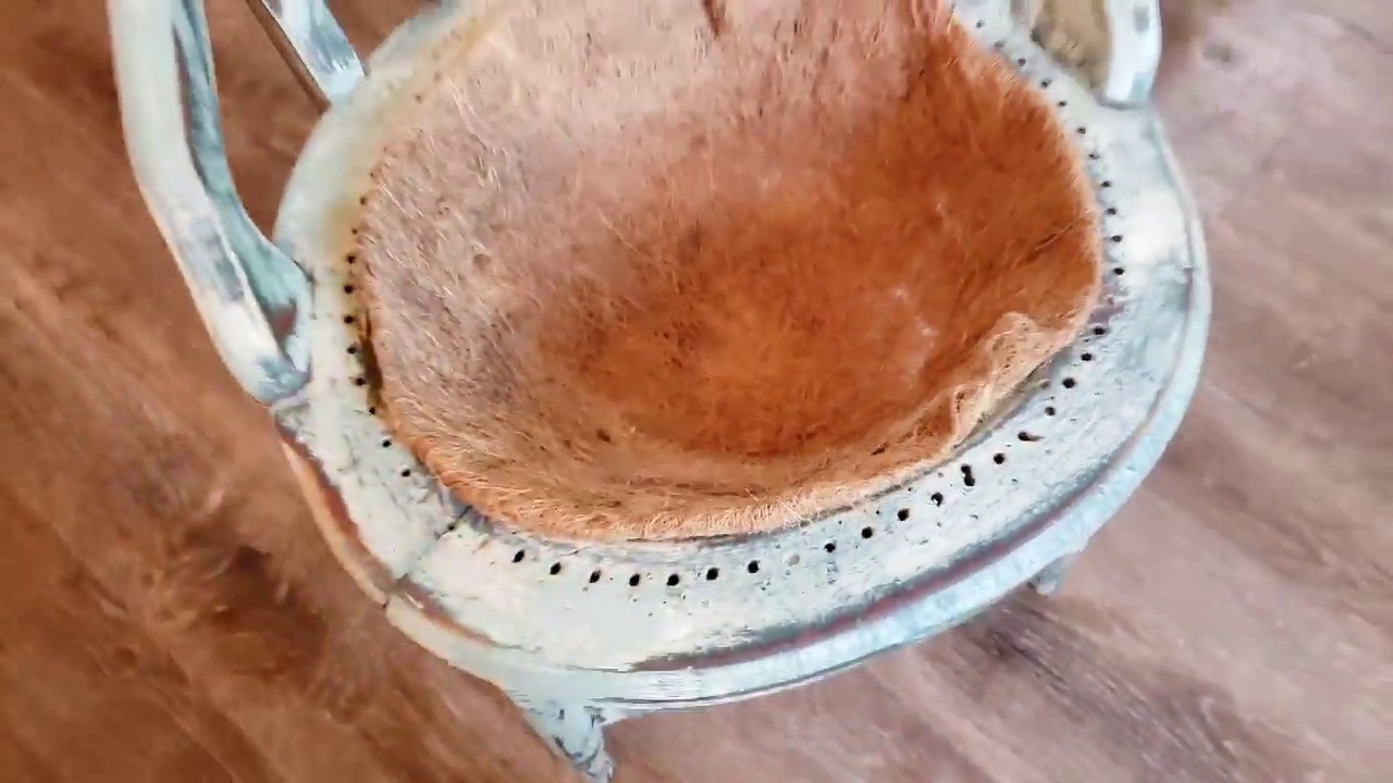 Vintage DIY Painted Planter Chair