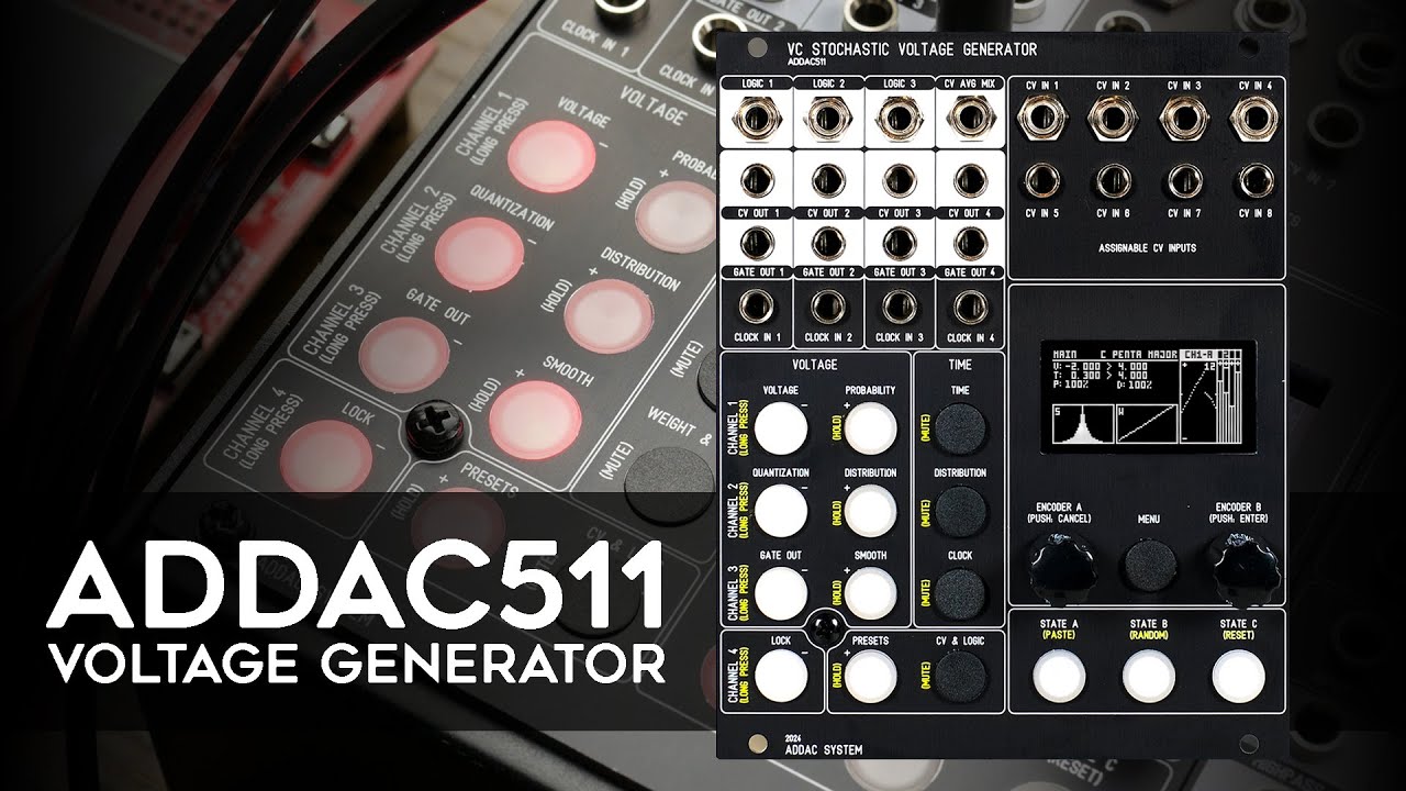 THE MOST FLEXIBLE VOLTAGE GENERATOR | ADDAC System - ADDAC511 VC Stochastic Voltage Generator