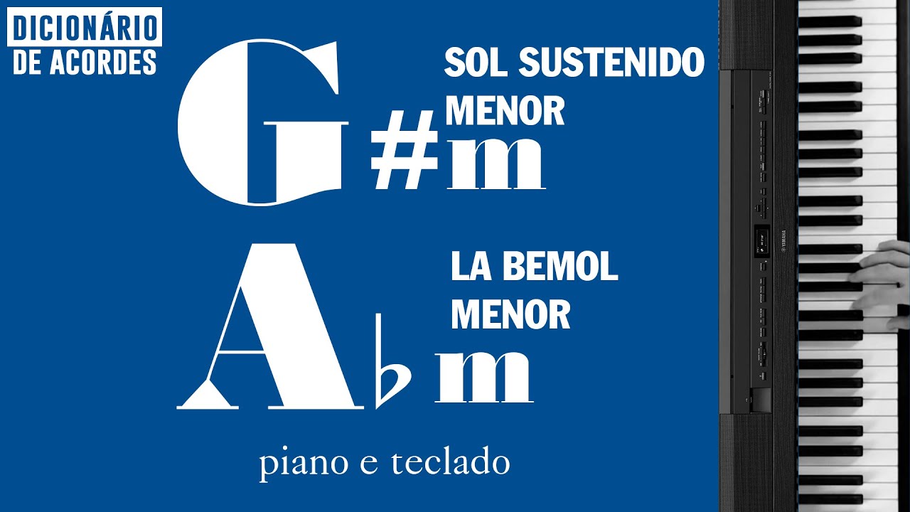Como tocar o acorde de Sol Sustenido Menor ou La Bemol Menor no teclado (G#m ou Abm)