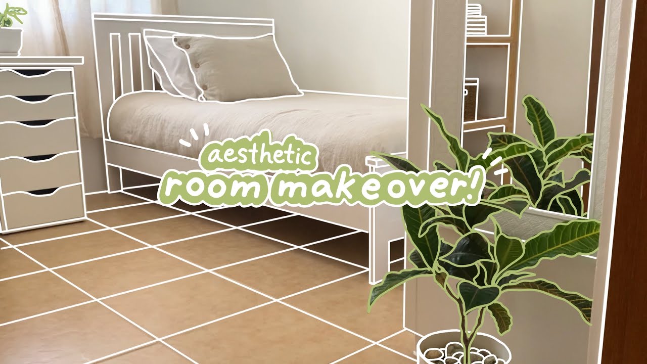 aesthetic room makeover 2022 🤍🌷| minimal, pinterest, korean & art inspired