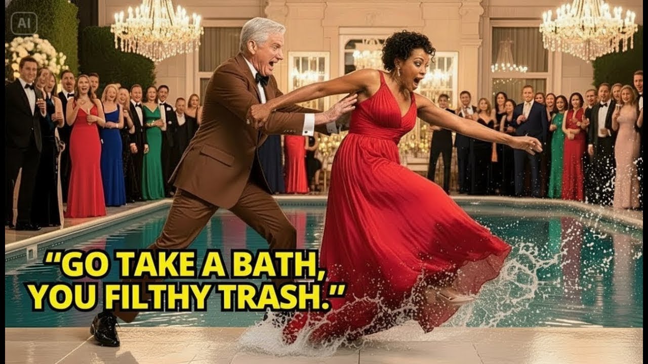 Billionaire Shoved a Black CEO’s Wife Into a Pool Smirking— Minutes Later, His Empire Collapsed.....