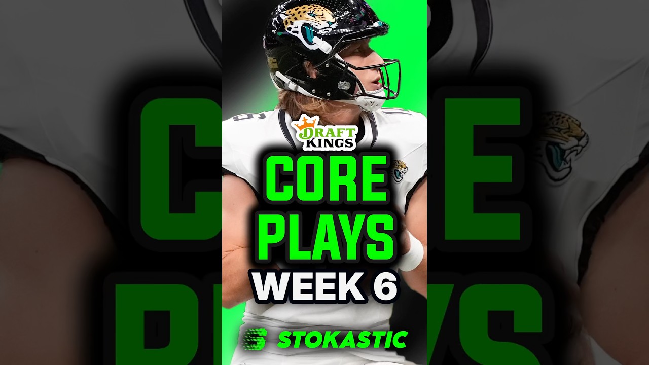 DraftKings NFL DFS Week 6 Core Plays | Sunday 10/12 DFS Picks