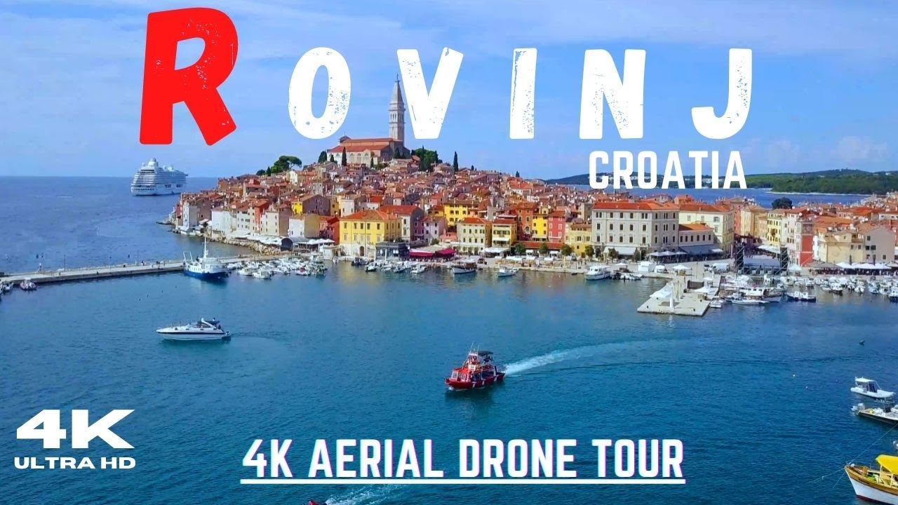 Rovinj , Croatia 🇭🇷 4K UHD | Aerial Drone Tour