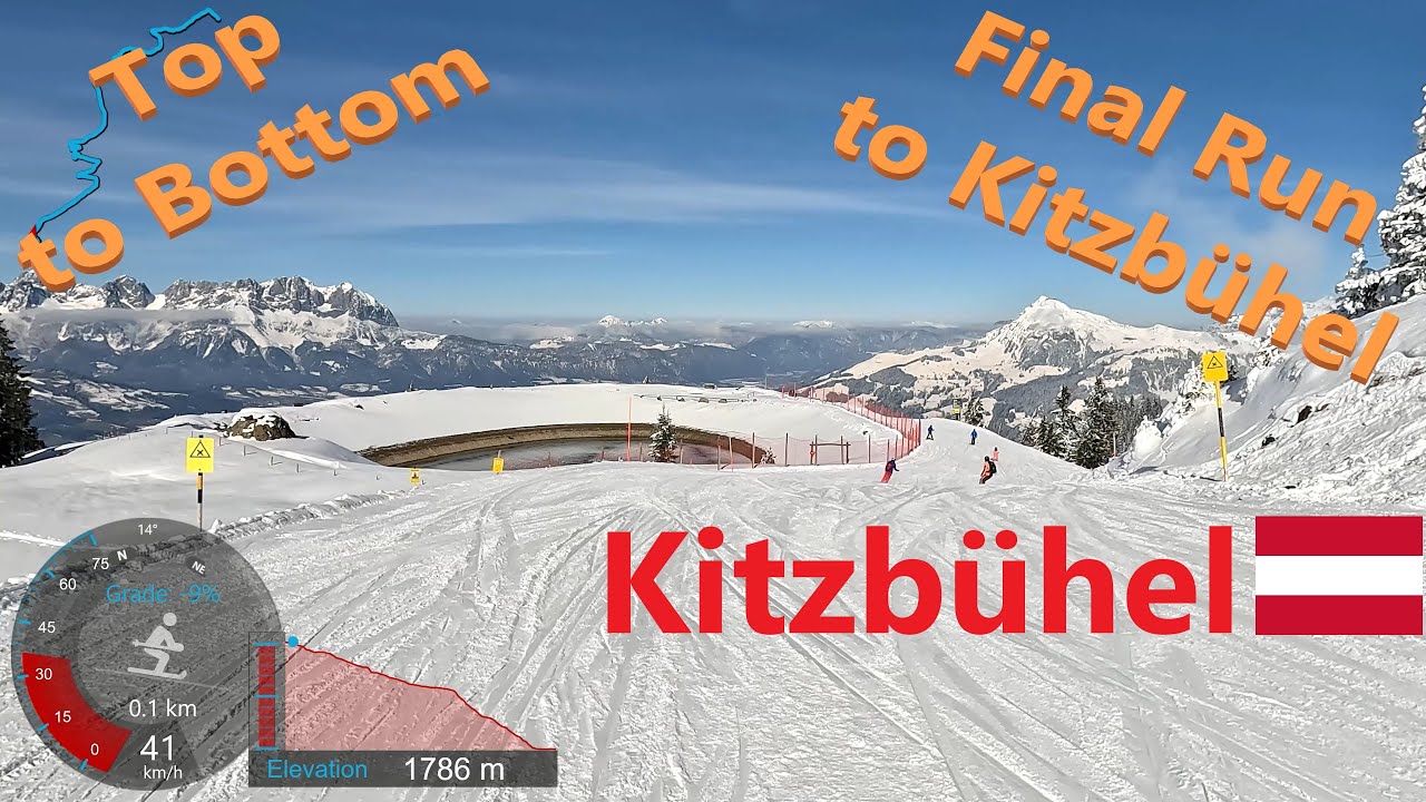 [4K] Skiing Kitzb&uuml;hel KitzSki, Final Run to Kitzb&uuml;hul - Full Top to Bottom, Austria, GoPro HERO11