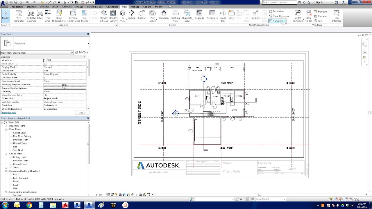 Revit 2016 - Project B #28: Viewports