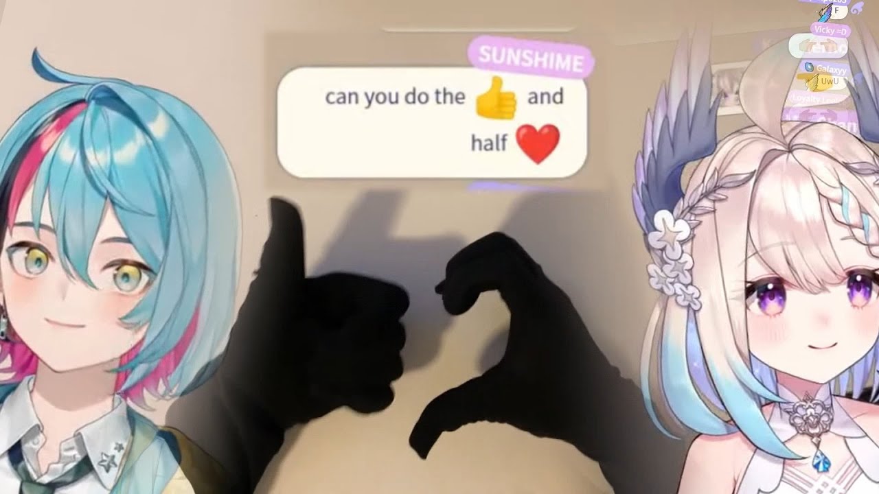 Enna and Kyo can't do heart sign