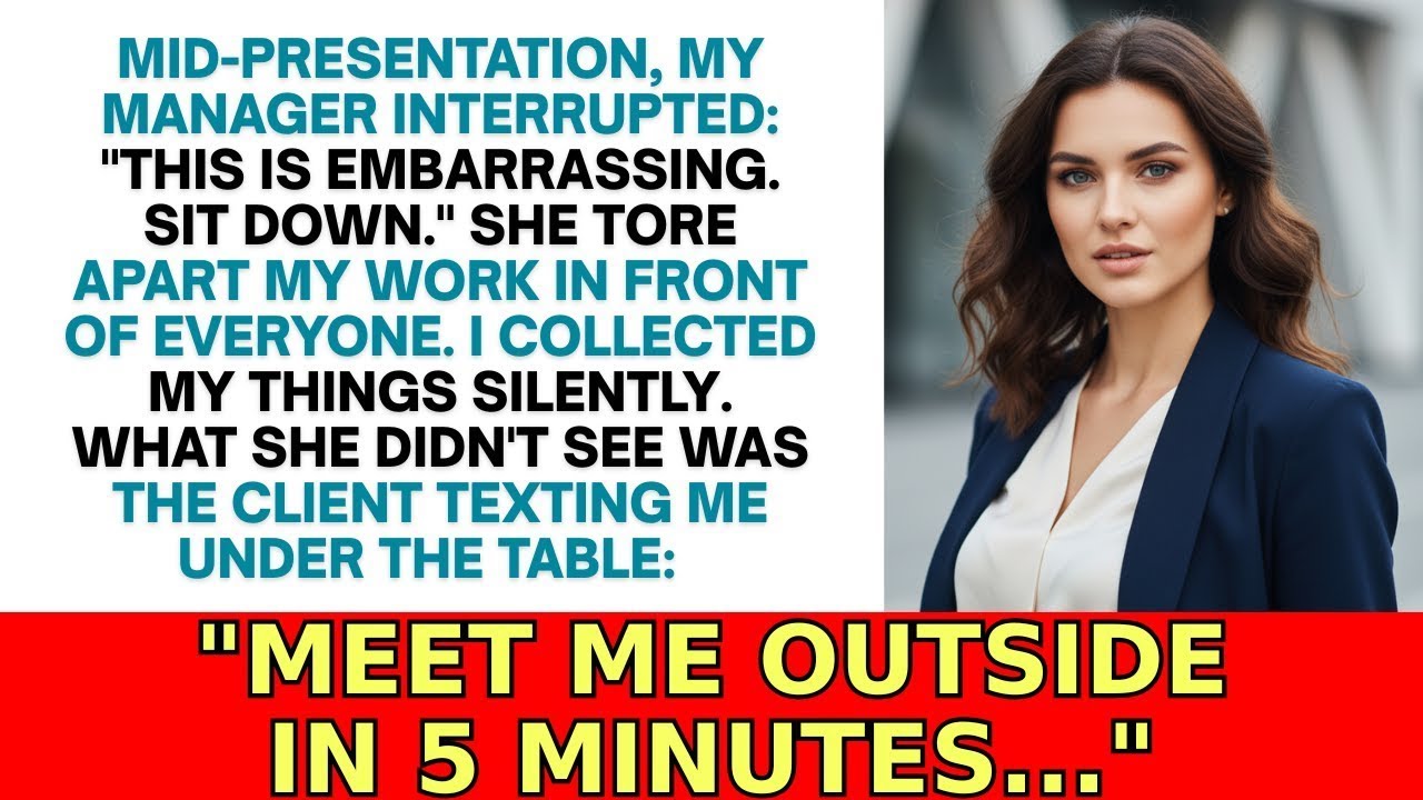 My Manager Staged A Public Attack On My Presentation To Humiliate Me - The Client Was...