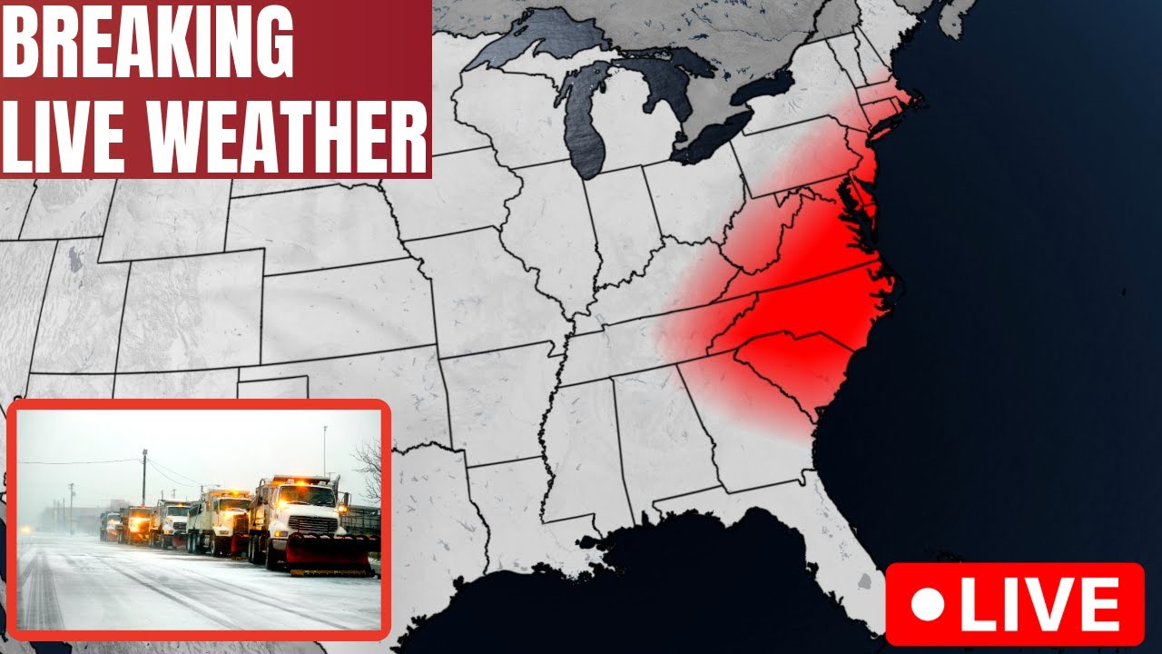 🔴LIVE WEATHER Tracking With Cameras: Major Winter Storm Slams East Coast Plus National Arctic Blast