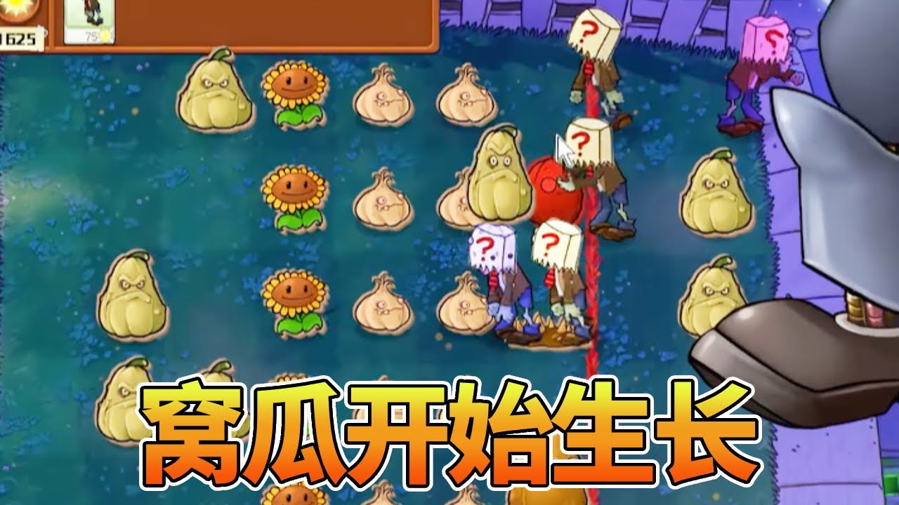 【植物大战僵尸合集】：窝瓜开始生长，糟糕！越来越多了