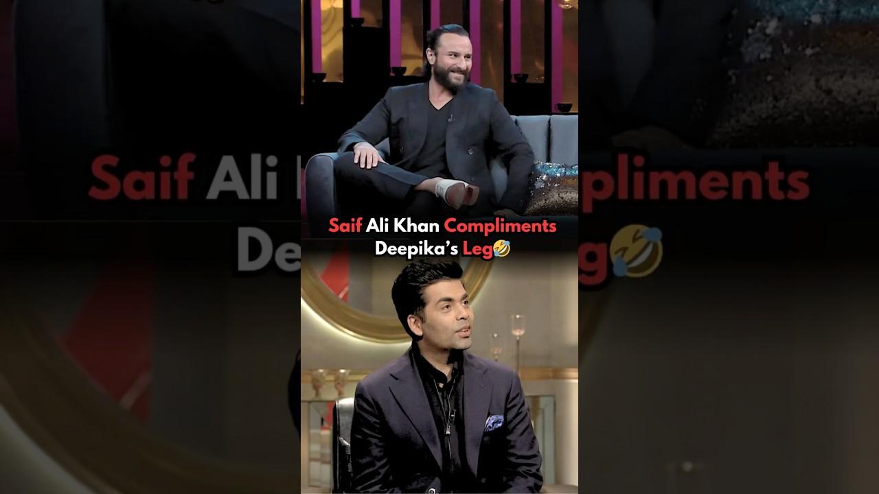 When Saif Ali Khan Praised Deepika's Legs🤣Karan Johar #saifalikhan #karanjohar #bollywood
