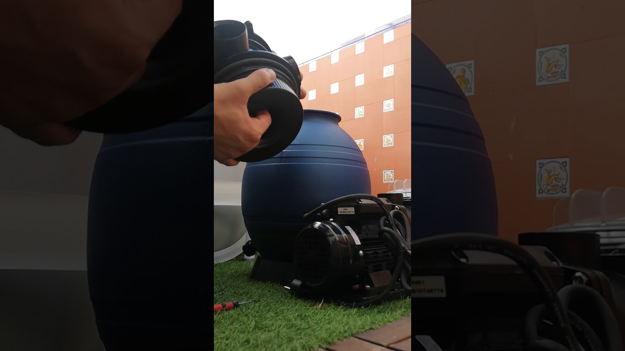 Montaje depuradora de arena Carrefour.