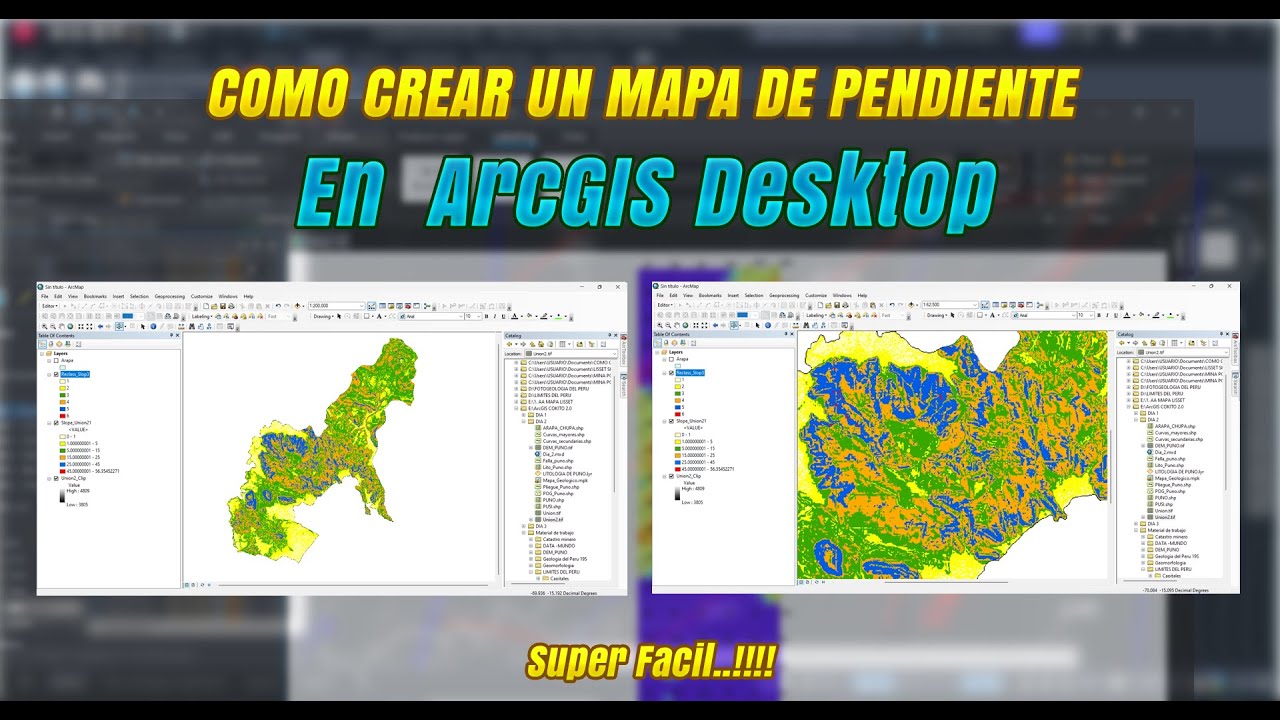 Como crear mapa de pendientes en ArcGIS // Super Facil