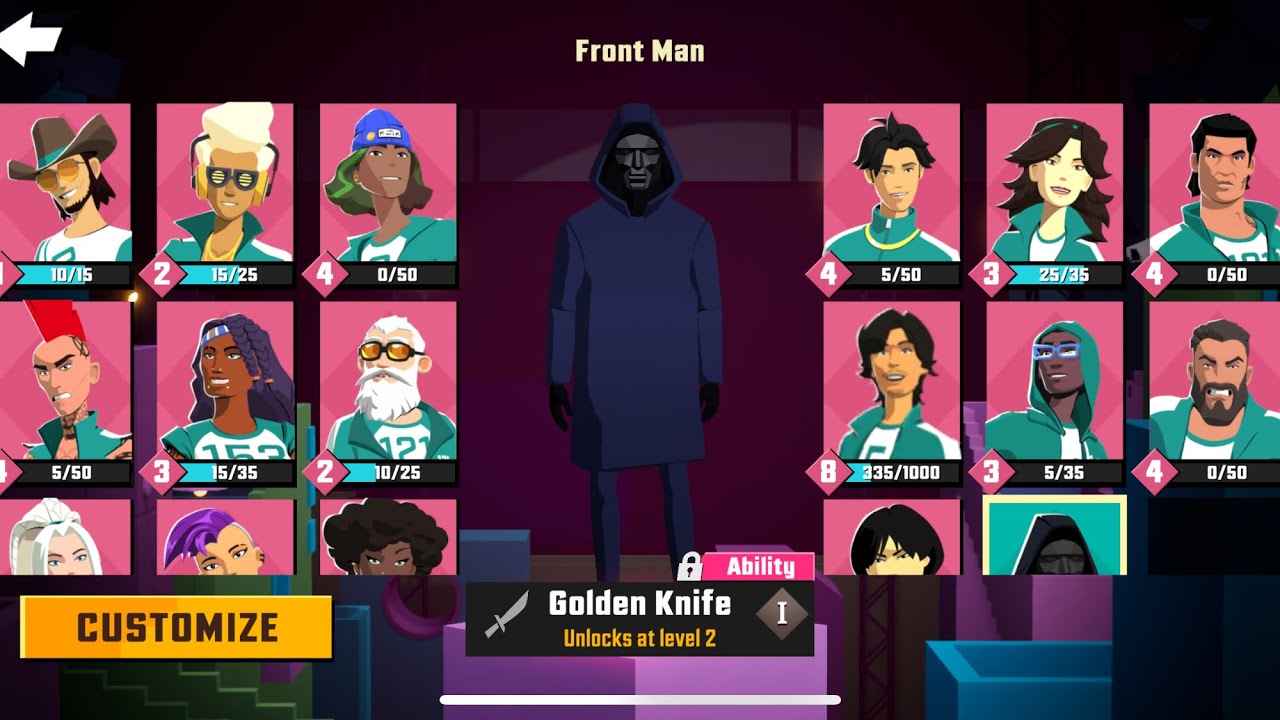 Squid game:Unleashed playing with new character Front Man #gameplay #squidgame #newcharacter