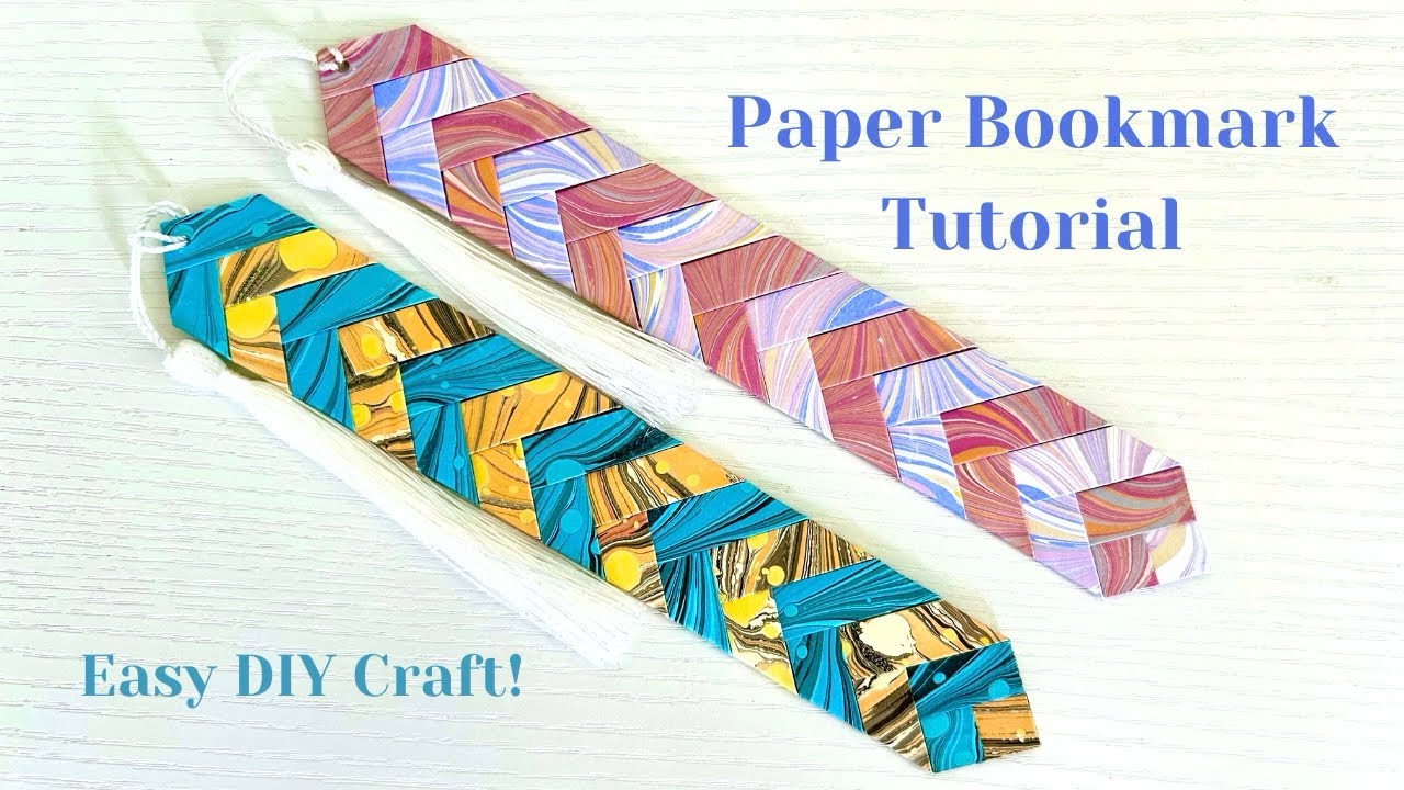 Easy DIY Braided Paper Bookmark Tutorial | Handmade Paper Craft Ideas