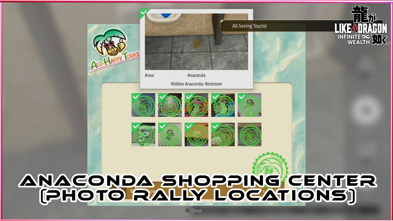 Anaconda Shopping Center (Photo Rally Locations) Like A Dragon Infinite Wealth