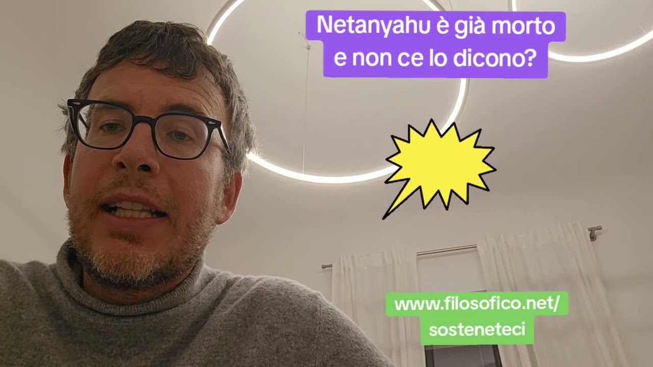 DIEGO FUSARO: Netanhyau &egrave; gi&agrave; morto e non ce lo dicono?