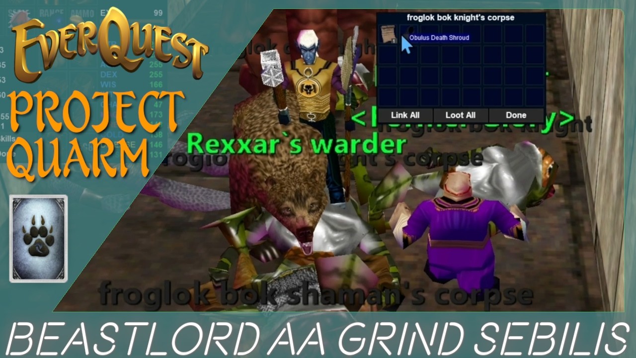 EverQuest Project Quarm | Beastlord Lvl 60 | Sebilis w/Discord Boys