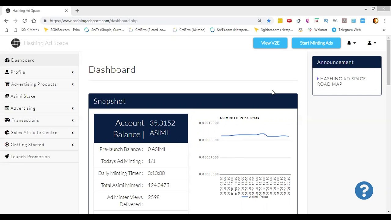 Hashing Ad Space View 2 Earn