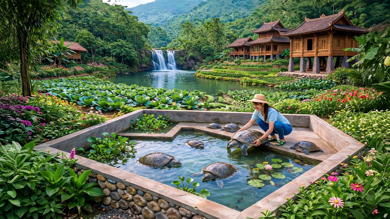 The Rescued Turtles Finally Get a New Home – The Turtle Pond Is Complete