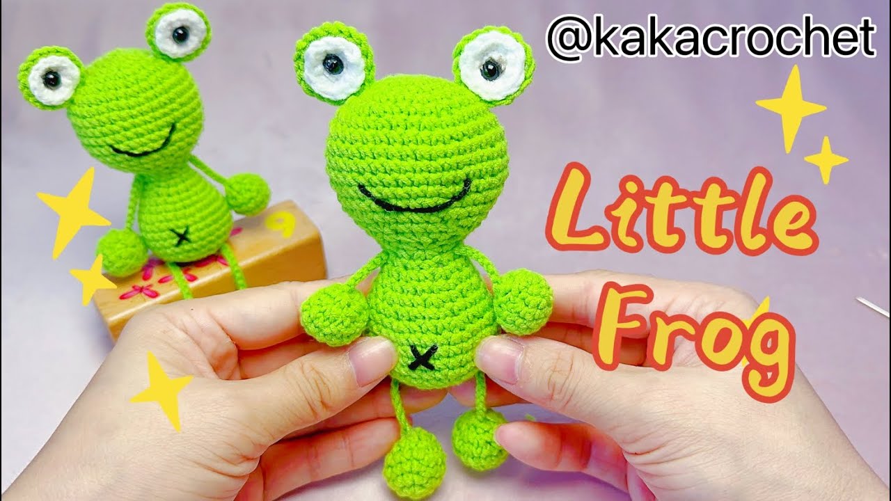 How to crochet a little FROG/ Keychain / Ornaments/ crochet tutorial Step by step /Beginner Friendly