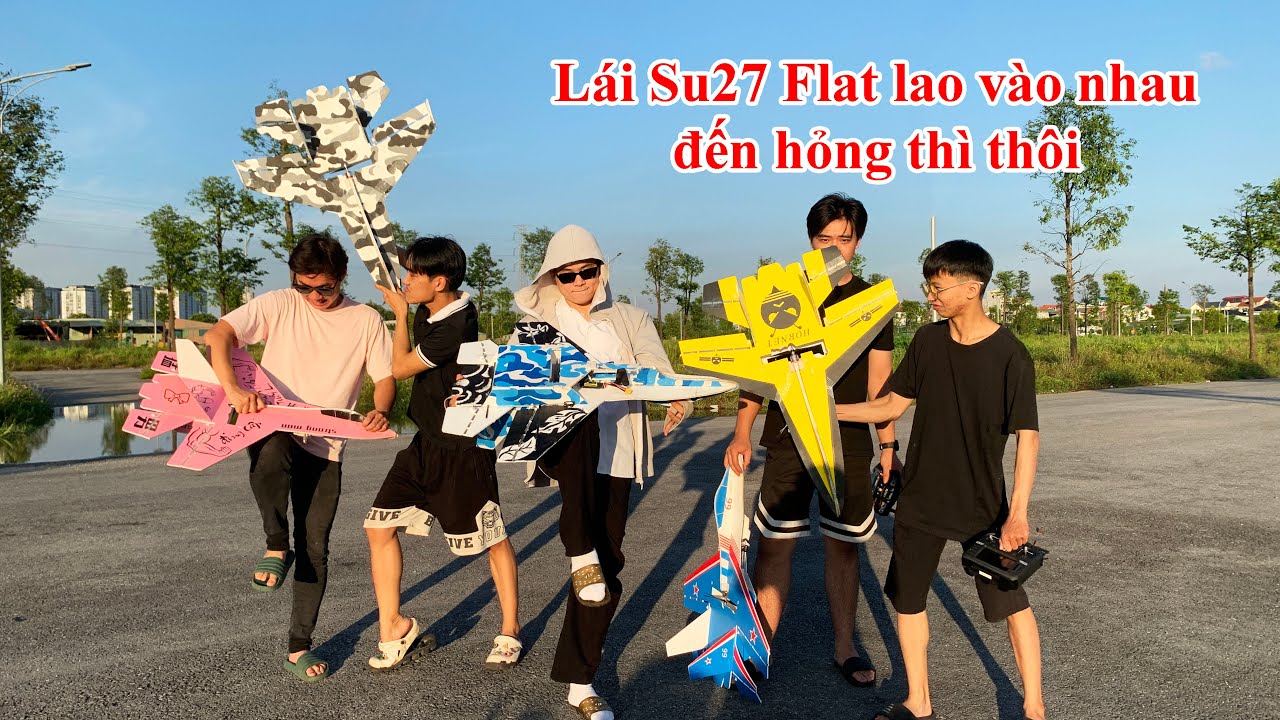 Thử thách lái Su27 Flat lao vào nhau đến hỏng thì thôi || #4dmodel #DIY